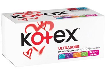 Tamponai KOTEX SUPER, 32 vnt., 32 vnt