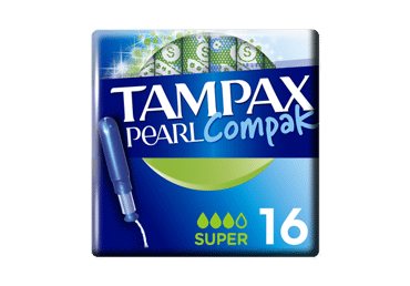 Tamponai TAMPAX Compak Pearl, Super, 16 vnt