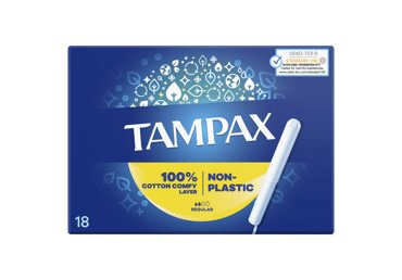 Tamponai TAMPAX Plastic Free, Regular, 18 vnt