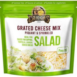 Tarkuotas kietas sūris DŽIUGAS, MIX, salotoms, 40%r., 200 g