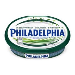 Tepamas varškės sūris PHILADELPHIA su česnaku, 125 g
