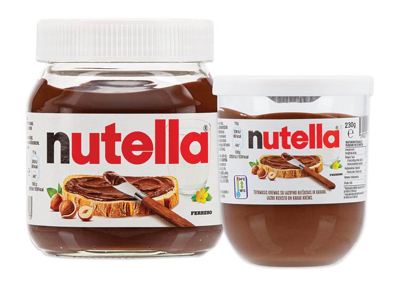 Tepamiesiems lazdynų riešutų kremams NUTELLA