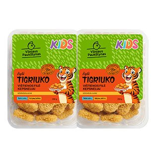 TIGRIUKO kepti višt. filė kepsneliai, 520 g/pak., 2 x 260 g