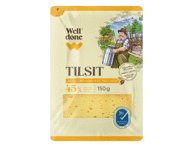 TILŽĖS sūris WELL DONE (riekėlės), 45 % rieb. s. m., 150 g