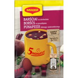 Tirpi barščių sriuba MAGGI su skrebučiais, 16 g