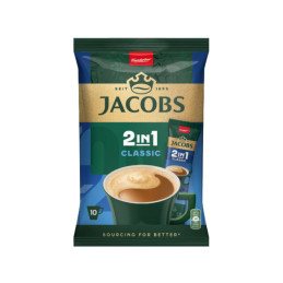 Tirpiosios kavos gėrimas JACOBS, 2in1, maiš., 124 g, 10 vnt
