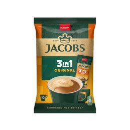 Tirpiosios kavos gėrimas JACOBS, 3in1, maiš., 126 g, 10 vnt