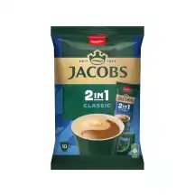 Tirpus kavos gėrimas JACOBS 2IN1, 10 x 12.4 g