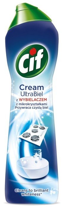Tirštas valomasis pienelis CIF Bleach Ultra White, 693 g