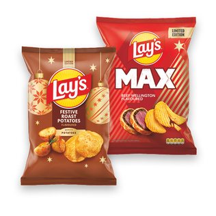 Traškučiai LAY‘S BEEF WELLINGTON arba LAY‘S ROASTED POTATO, 130 g, 120 g