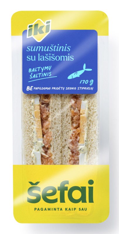 Trikampis sumuštinis su lašišomis, 170 g
