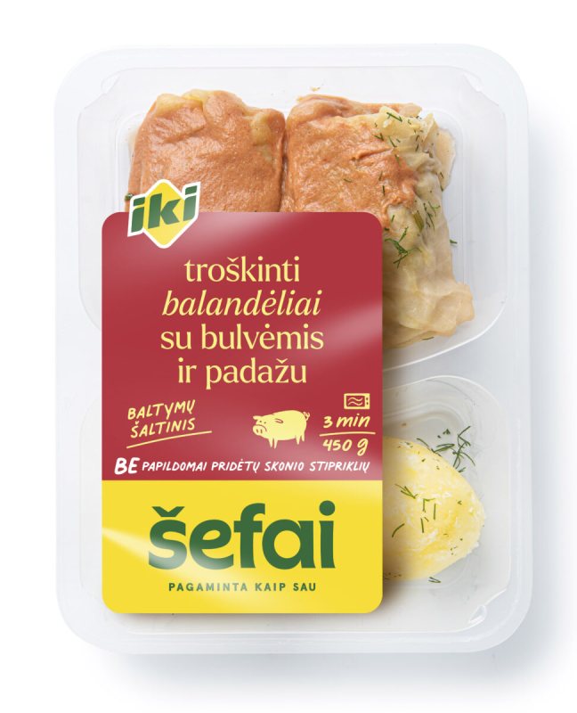 Troškinti balandėliai su bulvėmis ir padažu, 450 g