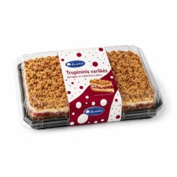 Trupininis varškės pyragas su rabarbarų įdaru, 500 g