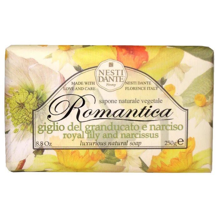 Tualetinis muilas Nesti Dante Romantica, Royal Lily & Narcissus, 250 g