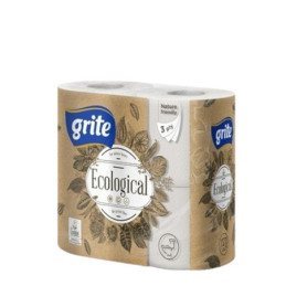 Tualetinis popierius GRITE Ecological, 3 sl., 4 vnt