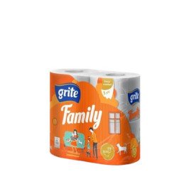 Tualetinis popierius GRITE FAMILY, 3 sl., 4 vnt