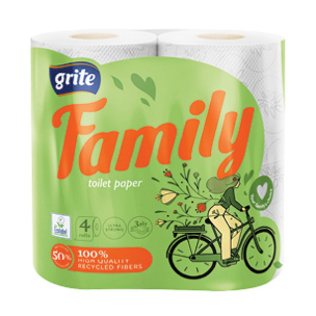Tualetinis popierius GRITE FAMILY, /pak., 4 rit.