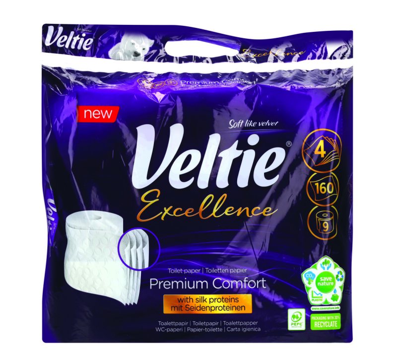 Tualetinis popierius VELTIE EXCELLENCE, 9 rit.