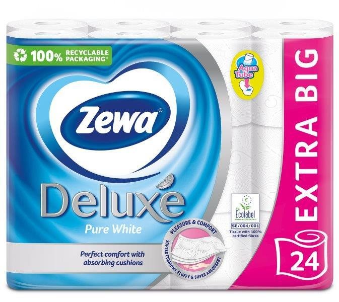 Tualetinis popierius ZEWA Deluxe Pure White, 3 sl., 24 vnt