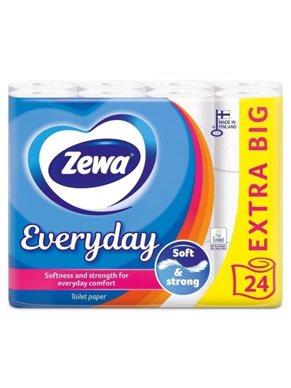 Tualetinis popierius ZEWA Everyday, 3 sl., 24 vnt