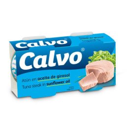 Tuno pjausnys saulėgr.aliejuje CALVO, 2 x 80 g