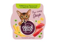 Tuno skonio sriuba suaugusioms katėms DELICKCIOUS, 80 g