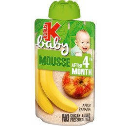 Tyrelė kūd. KUBUŠ BABY vaisių sk. su VitC (nuo 4 mėn.), 100 g