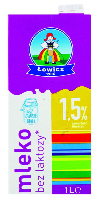 UAT pienas 1,5% rieb. LOWICZ be laktozės, 1 l