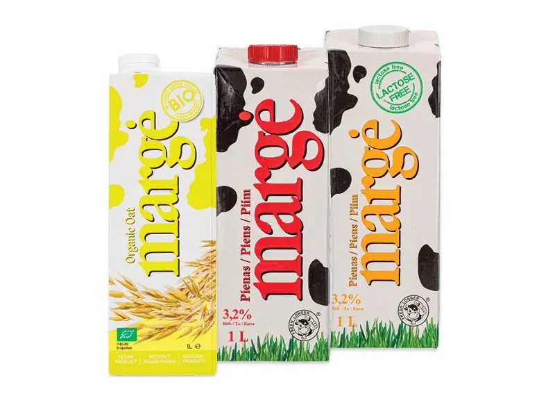 UHT pienui ir augaliniams gėrimams MARGĖ, 1 l