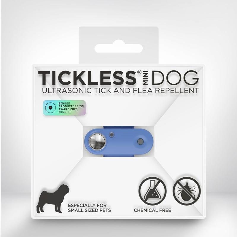 Ultragarsinis pakabukas TICKLESS MINI Dog nuo erkių ir blusų šunims, mėlynas