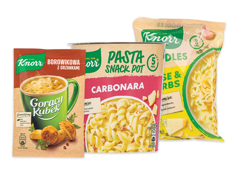 Užpilamoms sriuboms, makaronams KNORR