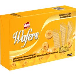 Vafliai Bifa wafers su bananų skonio kremu, 400 g