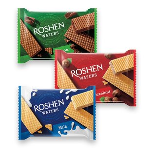 Vafliai WAFERS ROSHEN (4 rūšių), 216 g