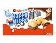 Vafliniai batonėliai su kakavos skonio įdaru KINDER HIPPO, 103.5 g