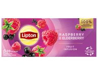 Vaisinė arbata LIPTON, aviečių ir šeivamedžio uogų skonio, 32 g