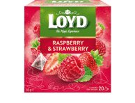 Vaisinė arbata LOYD, aviečių ir braškių skonio, 40 g