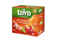 Vaisinė arbata LOYD, braškių ir rabarbarų skonio, 40 g