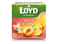 Vaisinė arbata LOYD, persikų ir citrinų skonio, 40 g