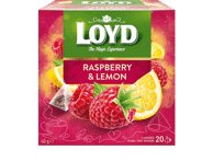Vaisinė arbata LOYD su avietėmis ir citrinomis, 40 g