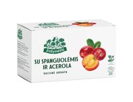Vaisinė arbata ŽOLYNĖLIS su spanguolėmis, malpigijomis, 40 g