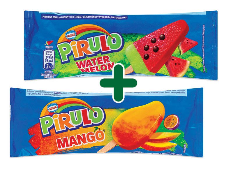 Vaisiniai ledai ant pagaliuko PIRULO, 73 ml