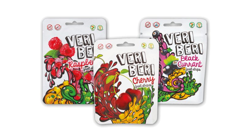 Vaisių juostelėms VERI BERI, 50 g