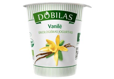 Valg. ekologiškas jogurtas DOBILAS su vanile, 3,2 % rieb., 300 g