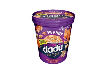 Valg. ledai DADU su sūria karamele ir žemės riešutais, 310 g