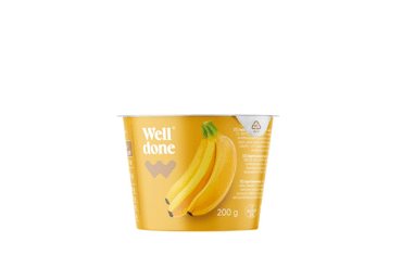 Valgomasis jogurtas WELL DONE, bananų skonio, 5,1 % rieb., 200 g