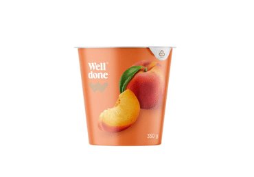 Valgomasis jogurtas WELL DONE, persikų skonio, 5,1 % rieb., 350 g