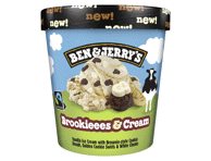 Valgomieji ledai BEN&JERRY'S su sausainiais ir kremu, 388 g