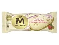 Valgomieji ledai STRAWBERRY WHITE MAGNUM, 81 g