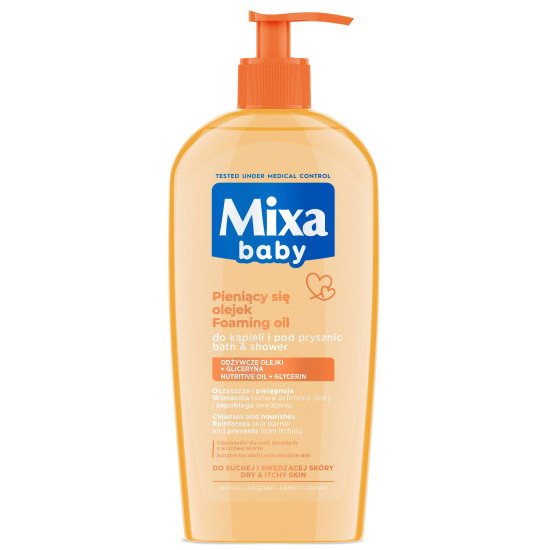 Valomasis losjonas vaikams MIXA Foaming Oil Bath, 400 ml