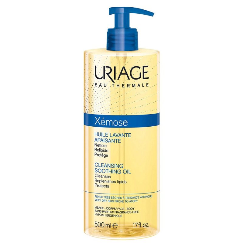 Valomasis raminamasis dušo ir vonios aliejus Uriage Xemose Cleansing Soothing Oil, 500 ml